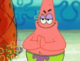 Patrick Star rubbing hands