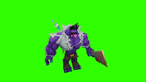 Teemo.gg 3D model with green screen